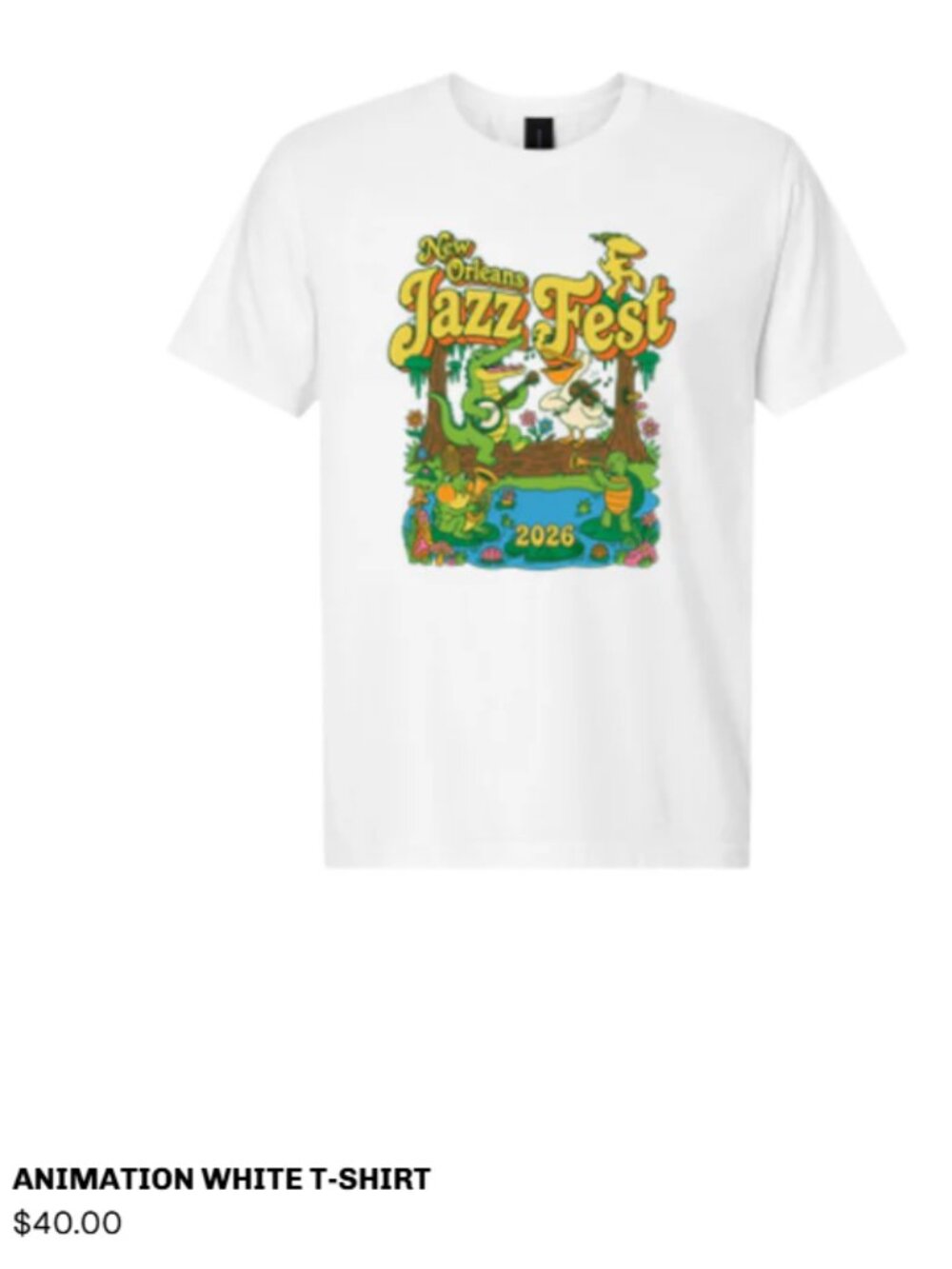 Jazz Fest 2026 Animation T-shirt - XXL - NWT